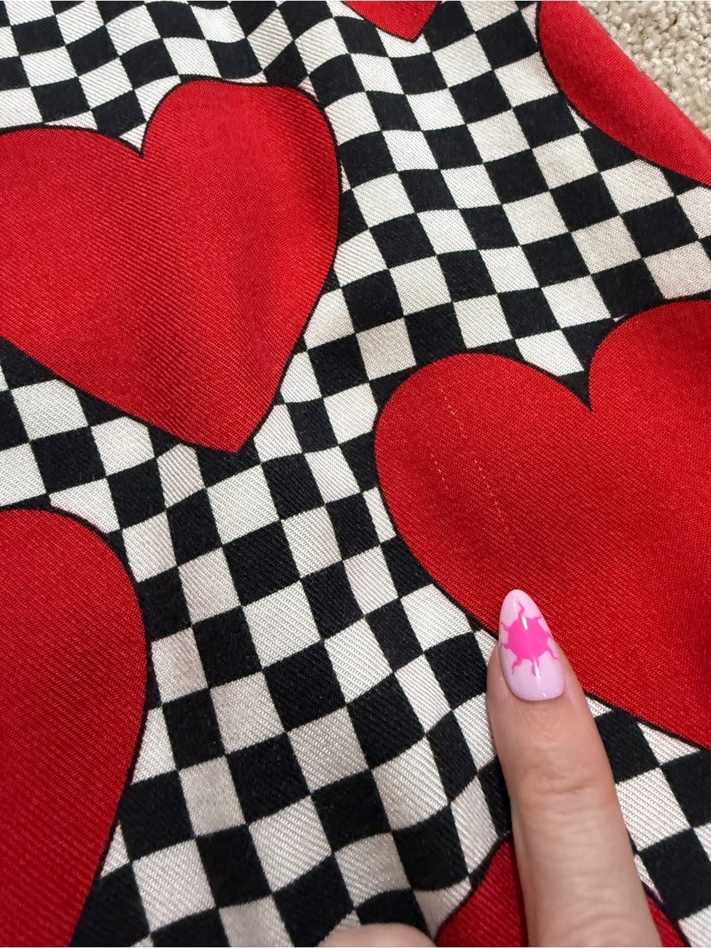 Love Moschino Heart Checkerboard Shift Dress | NWT | Pop Art Graphic | Size 6 - Picture 13 of 16